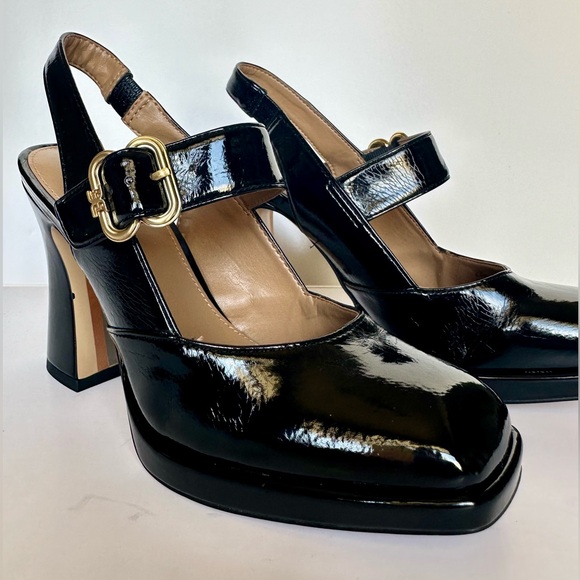 Sam Edelman Jildie Slingback Mary Jane Heels Black Patent NWOB Size 6.5 - Picture 10 of 16
